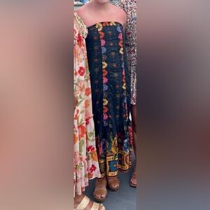 Anthropologie Farm Rio Strapless Sundress